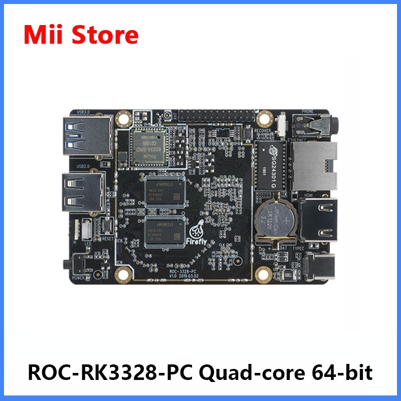 ݵ ROC-RK3328-PC  ھ 64 Ʈ ̴ PC ũž ǻ  OS